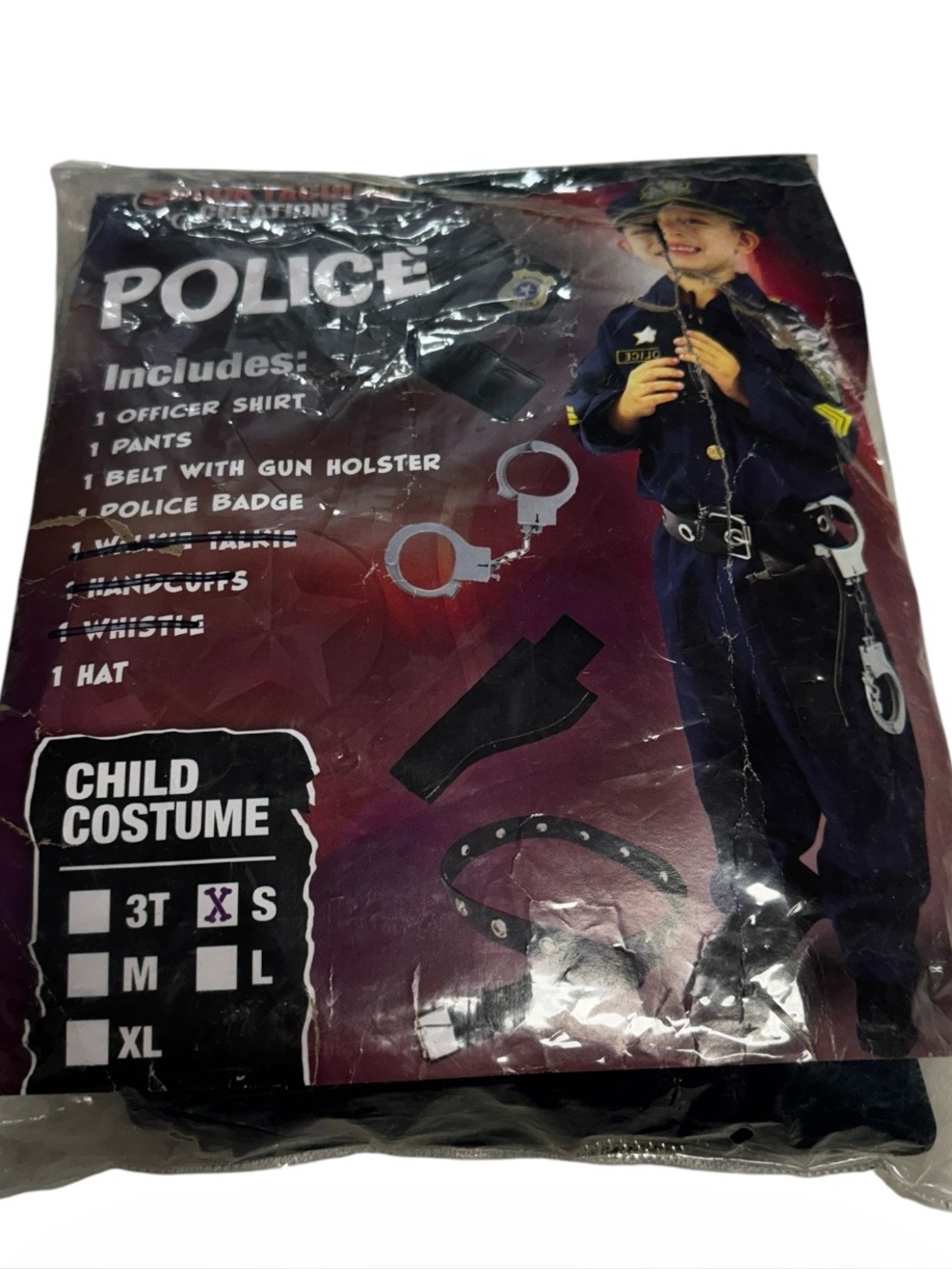 Spooktacular Kids Navy Police Officer Costume with Badge Small - Picture 9 of 9